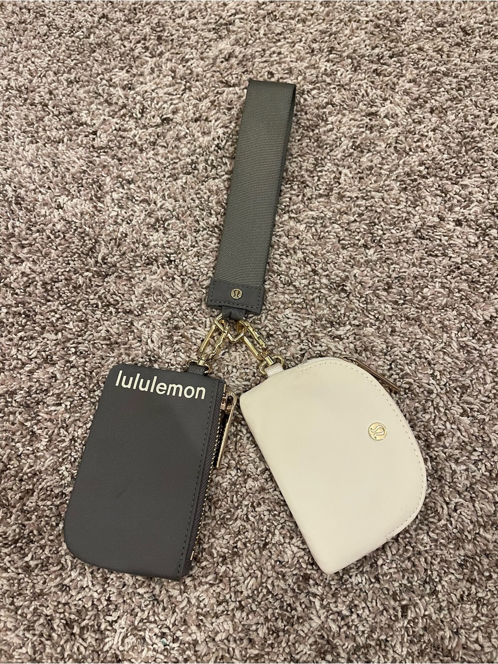 Lululemon Dual Pouch Wristlet, Grey Sage / Light Ivory - Picture 2 of 6